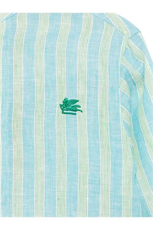 camicia in lino azzurro ETRO KIDS | GW5P40Z287760IVE